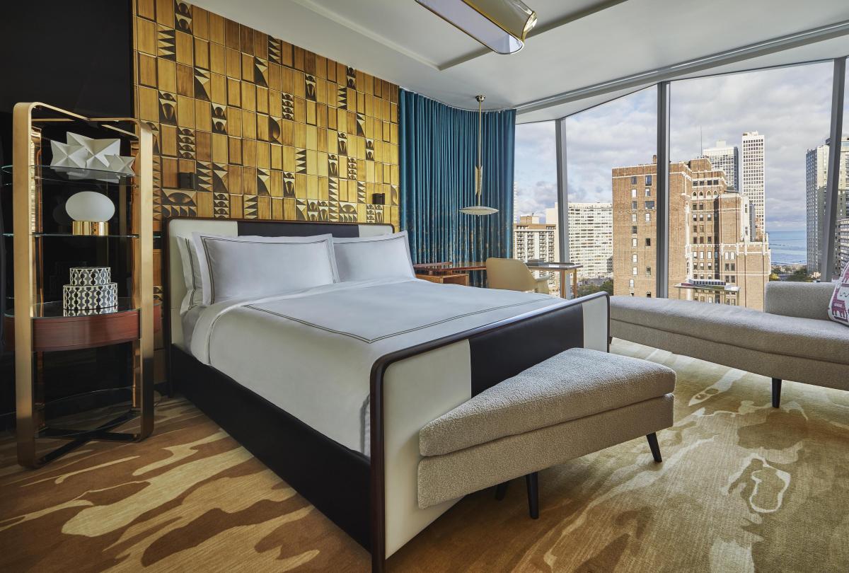 interior view of Grand Lake View room at Viceroy Chicago