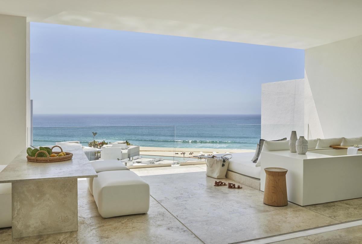 balcony seating with beach ocean view