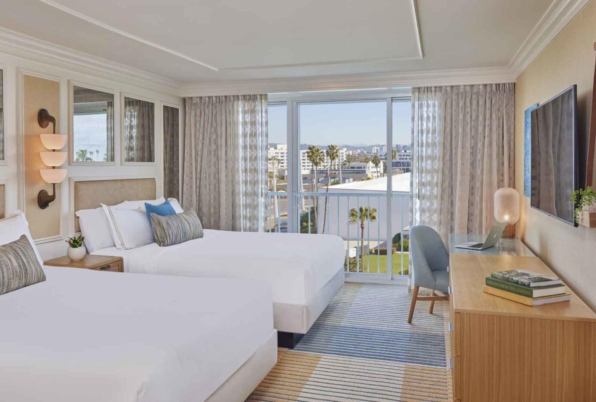 in a pool view two queens room at Viceroy Santa Monica