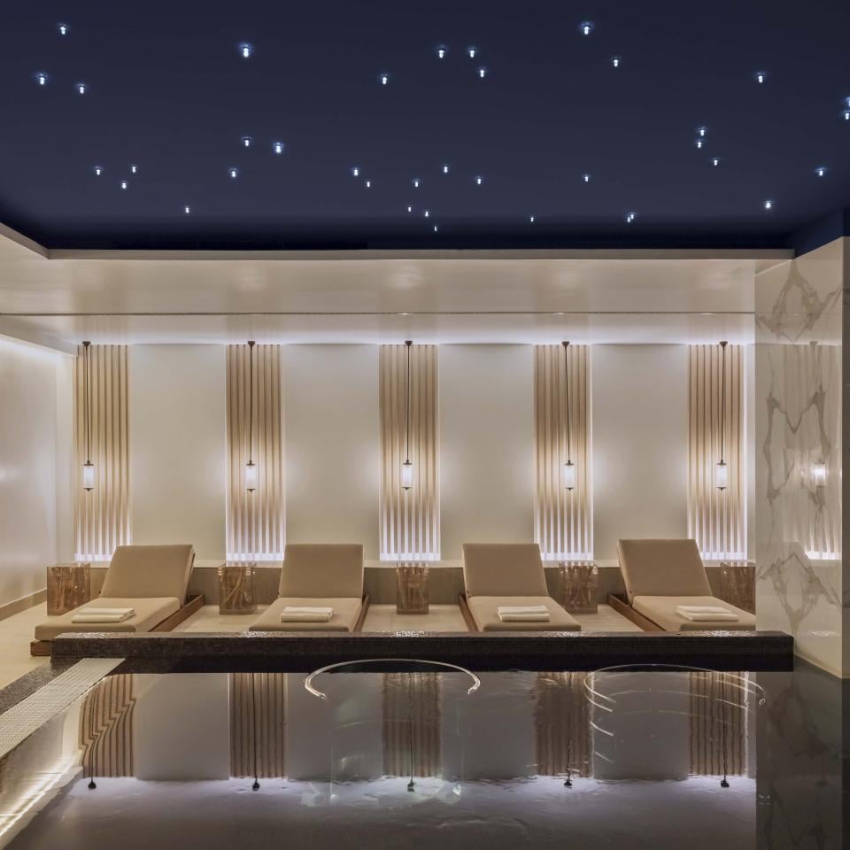A reflecting pool at the Viceroy Kopaonik spa