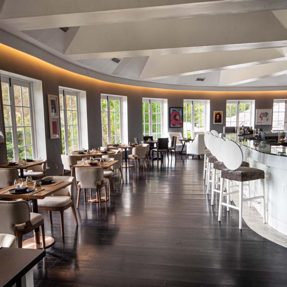 The dining room of The Cane Bar at Sugar Beach