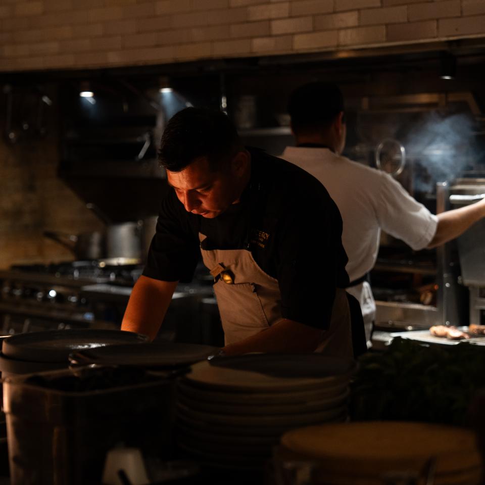 chef in the kitchen at cielomar
