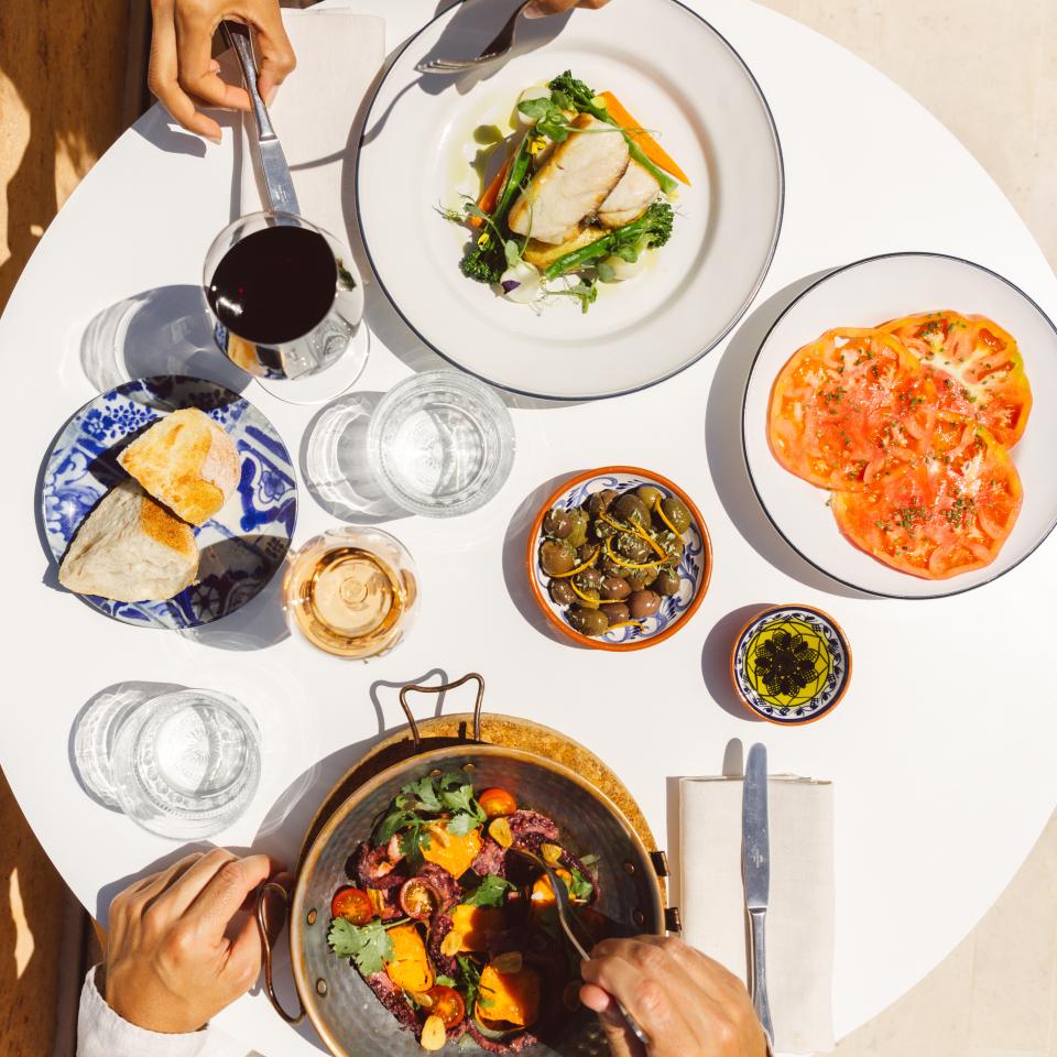 A Portugese dinner for two.