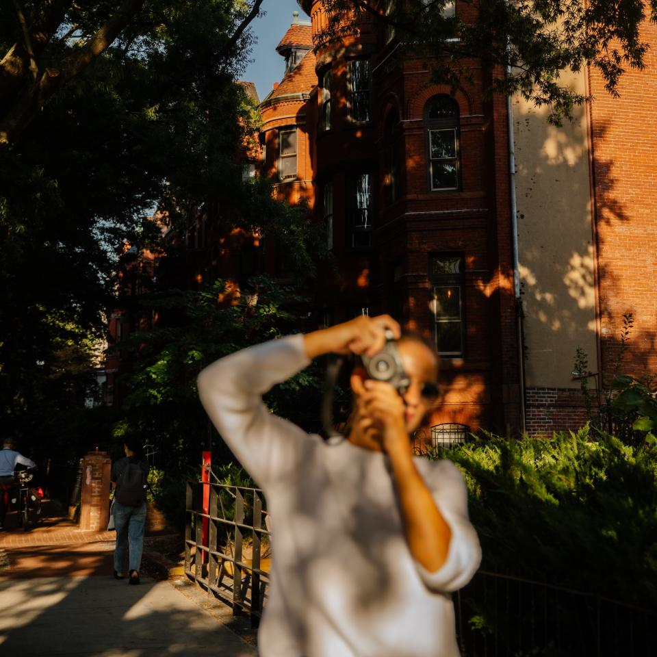 Taking photos in residential DC.