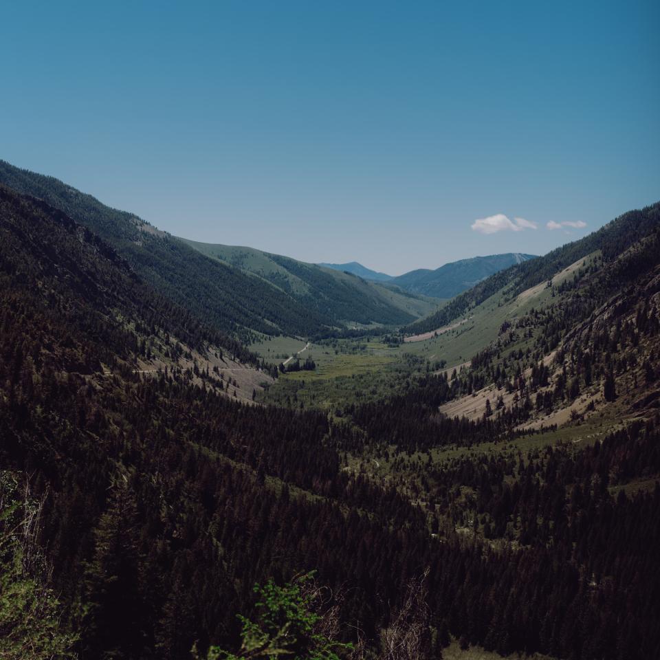 The mountain range in Sun Valley