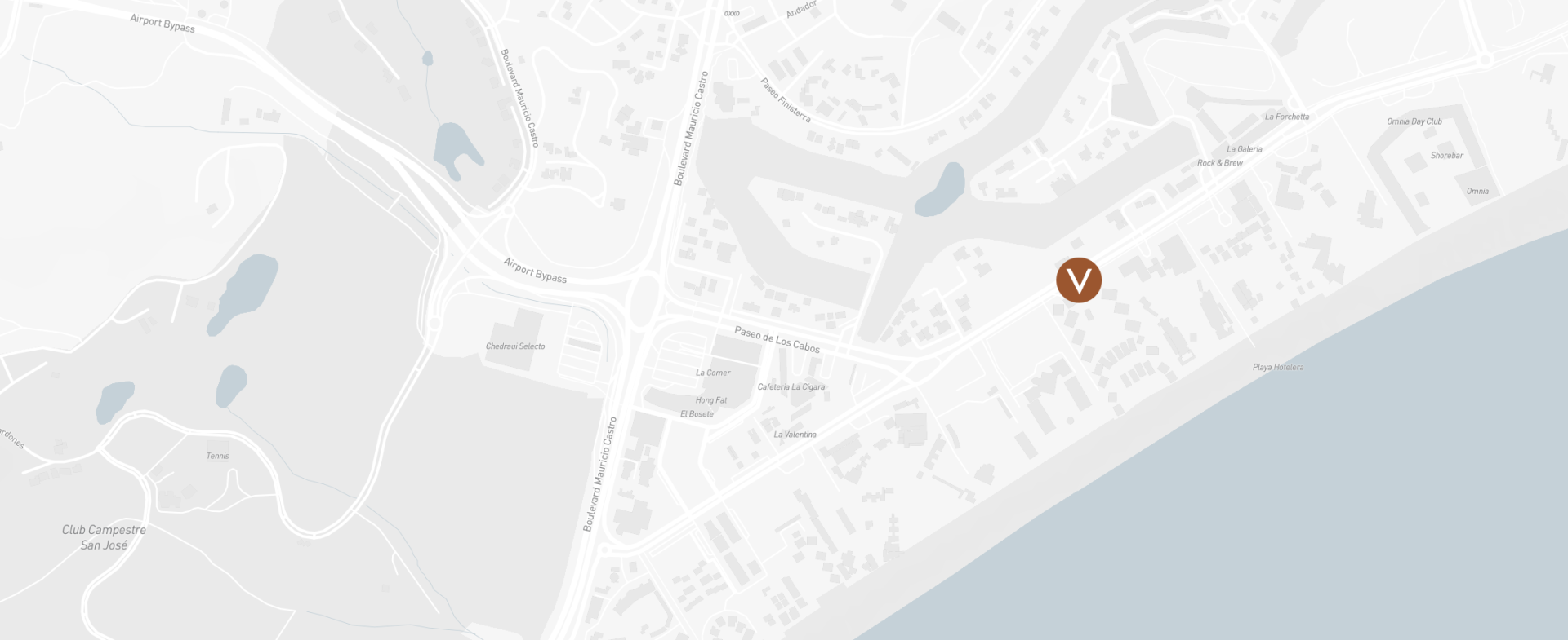 map of los cabos hotel with location