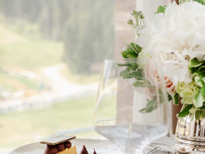 Dessert on a white plate