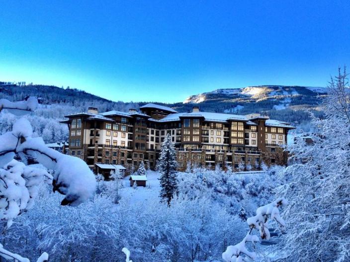 A distant view of Viceroy Snowmass