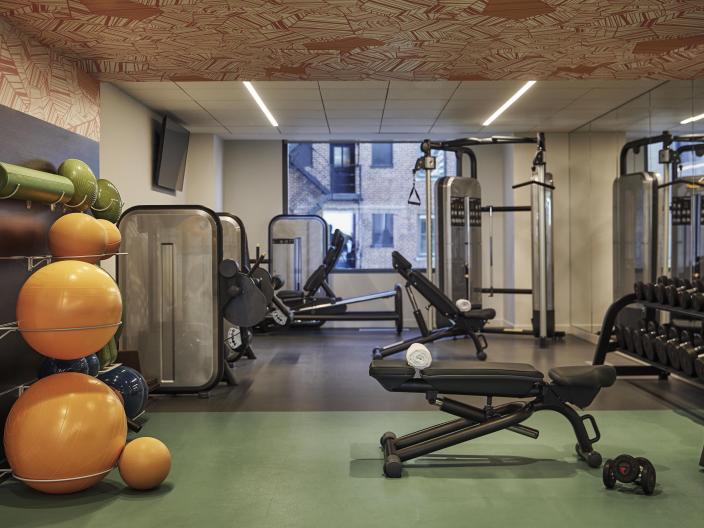Fitness equipment at Viceroy Chicaco