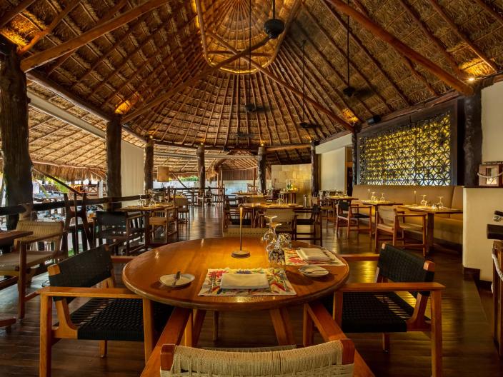 The dining room at La Marea restaurant
