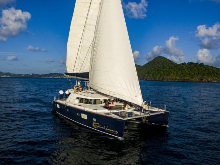 catamaran on open water