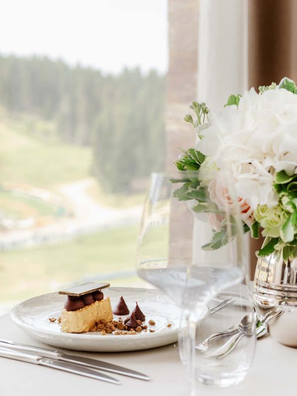 Dessert on a white plate