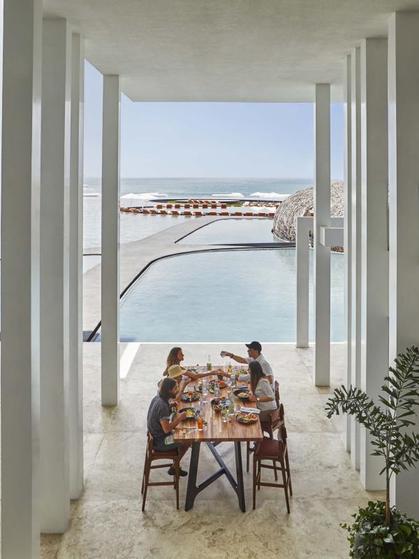 Outdoor diners at Casero restaurant, at Viceroy Los Cabos