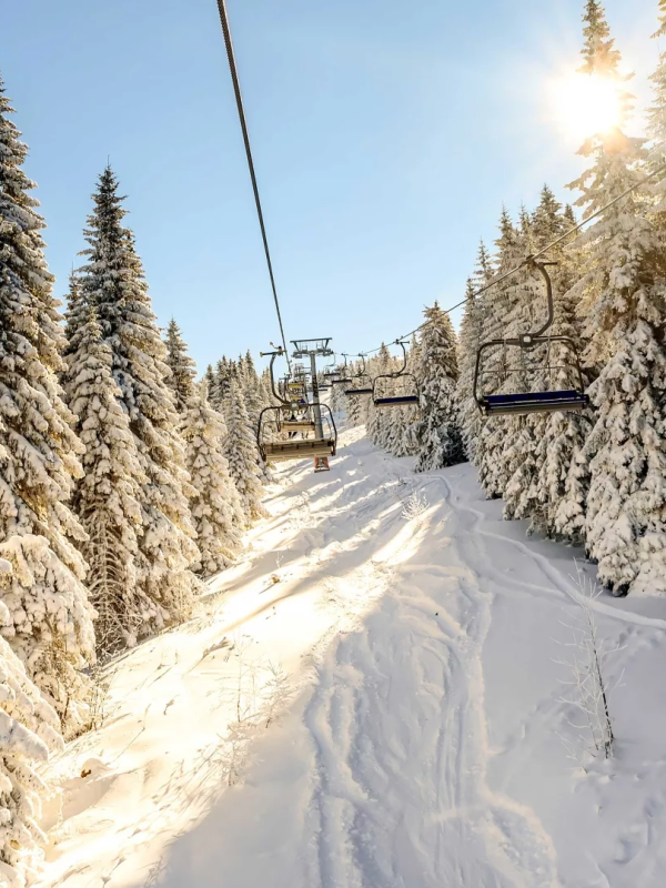A ski lift in the middle of the forest in Viceroy Serbia