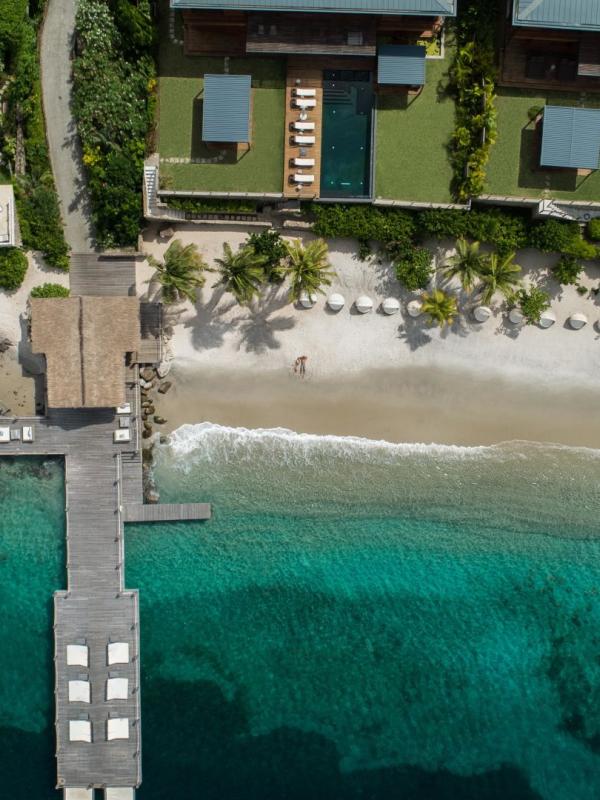 Overhead view of South Beach venue at Sugar Beach