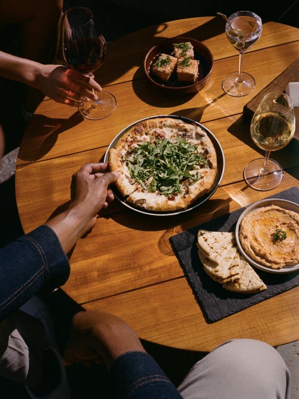 table full of food