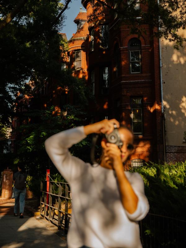 Taking photos in residential DC.