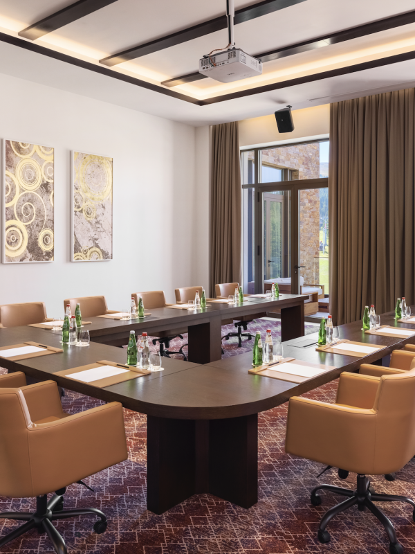 lumen room meeting room at the Viceroy Kopaonik Serbia hotel. 