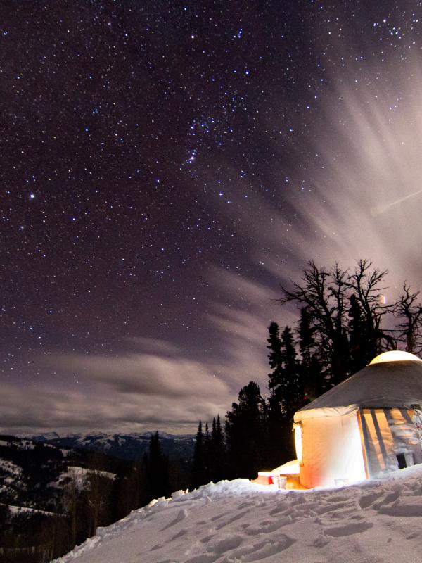 Cena en la yurta de Sun Valley