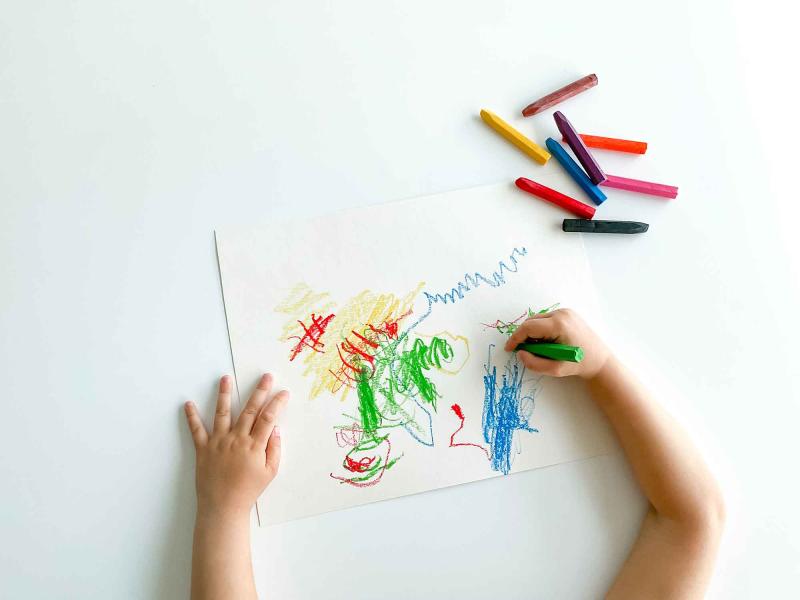 kid colours on a white background