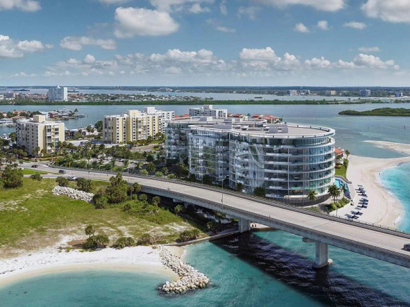 A road bridge spans the water at Viceroy Residences Clearwater Beach