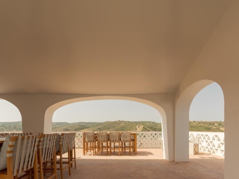 The interior, open air dining space at Bellvino.