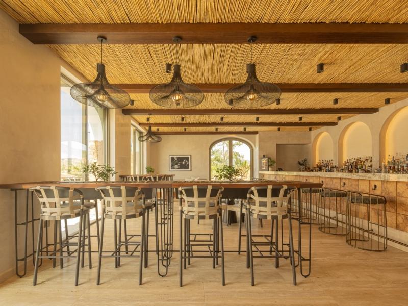 The interior of Solalua restaurant.